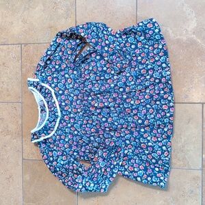 Rachel Riley girl blouse. Navy floral. Size 8.